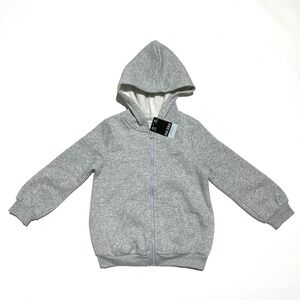 NEW Okie Dokie Hooded‎ Zip Up Toddler Jacket Unisex 5T Heather Gray NWT